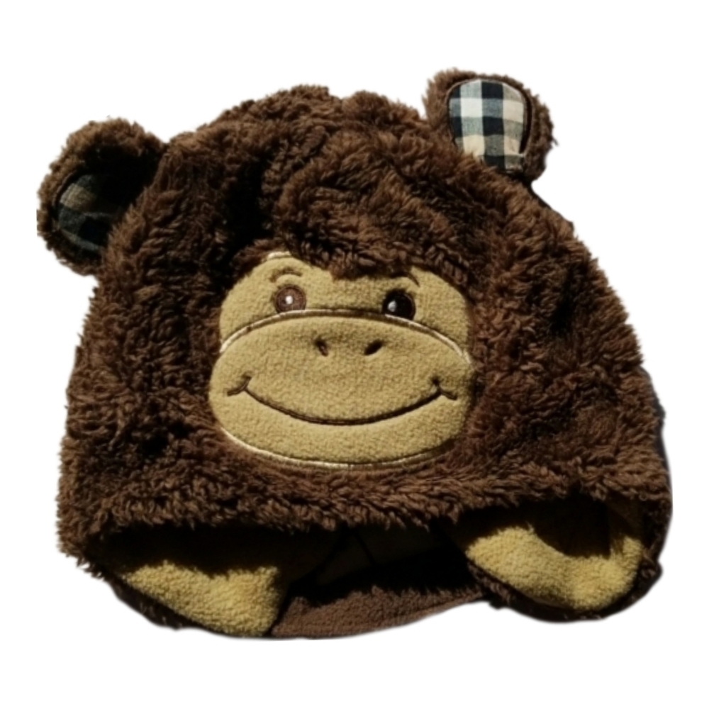 Baby Warm Hat 12-18 Months Fuzzy Cute Brown Bear Hat